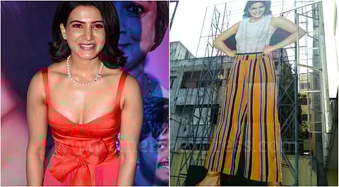 In a first, Samantha gets huge cut-out erected for Oh Baby