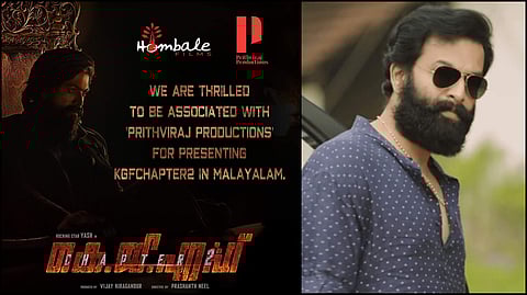 Prithviraj Productions to distribute KGF: Chapter 2 in Kerala