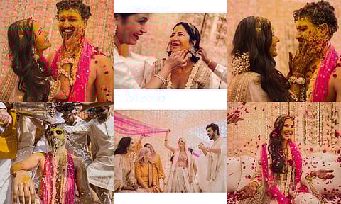 PICTURES: Vicky Kaushal and Katrina Kaif share pictures from haldi ceremony