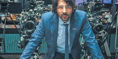 Kartik Aaryan in a still from Dhamaka