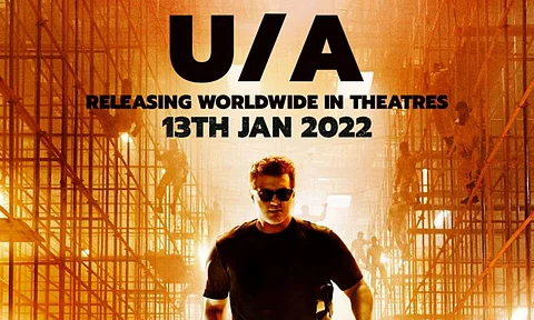A poster of Valimai featuring Ajith