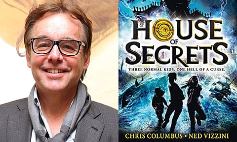 Chris Columbus and a cover of his House of Secrets book