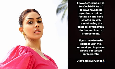 Mrunal Thakur tests positive for COVID-19, isolates with mild symptoms