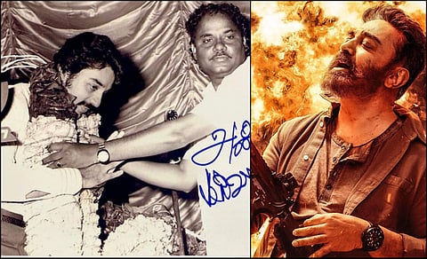 Kamal Haasan shoots at Chennai's iconic theatre for Vikram