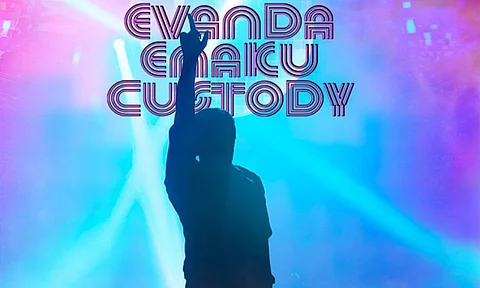 A promo still of Evanda Enakku Custody song from Mahaan