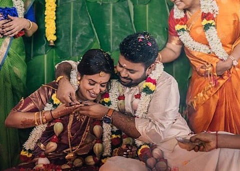 Ashwin Saravanan and Kaavya Ramkumar wedding photo