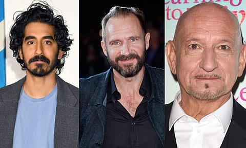Dev Patel, Ralph Fiennes, and Ben Kingsley