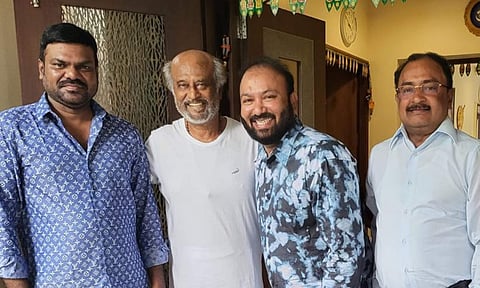Rajinikanth with Lyca Productions team