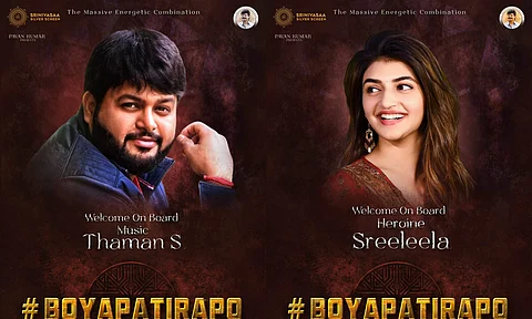 Sreeleela, S Thaman join Ram Pothineni's film with Boyapati Sreenu