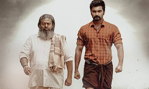 First look of Pattathu Arasan starring Atharvaa Murali and Rajkiran, out