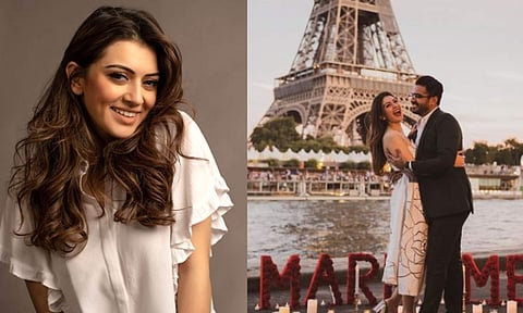 Hansika with her fiance Sohael Khaturiya