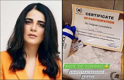 Radhika Madan begins filming for Happy Teachers Day