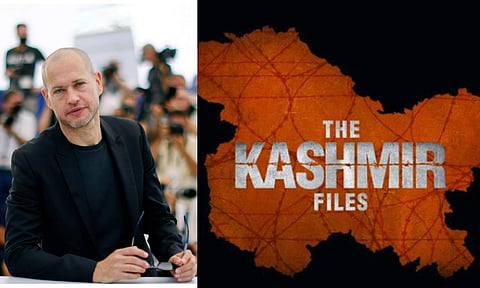 (L) Nadav Lapid; The Kashmir Files poster