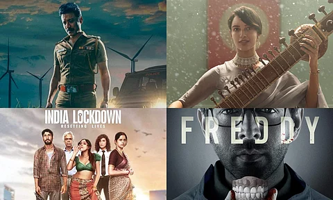 Vadhandhi; Qala; Freddy; India Lockdown (clockwise from top left)