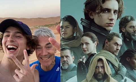 (R) Dune poster; Timothée Chalamet post