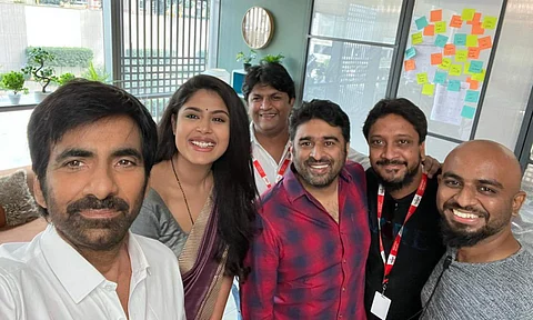 Ravi Teja with Ravanasura team