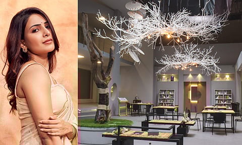 A grand set constructed for Samantha's Yashoda