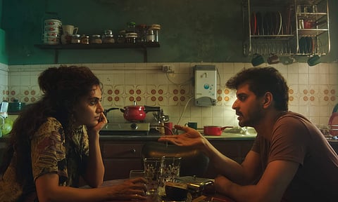 Taapsee Pannu and Tahir Raj Bhasin in Looop Lapeta