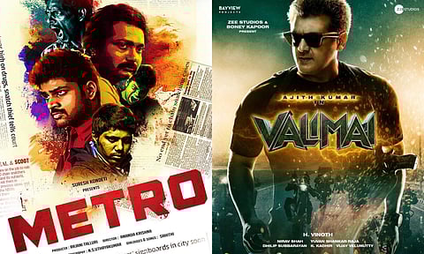 Posters of Metro and Valimai