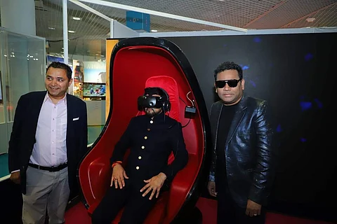 Sports Minister Anurag Thakur experiences AR Rahman's VR film Le Musk at Cannes