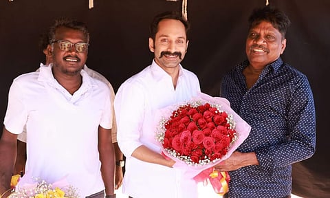 Fahadh Faasil on the sets of Maamannan