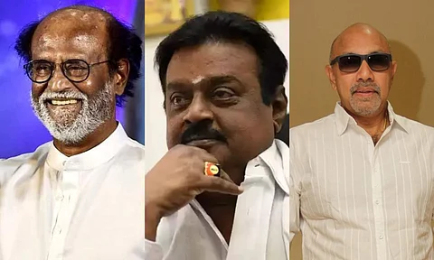 Rajinikanth, Sathyaraj wish Vijayakant a speedy recovery