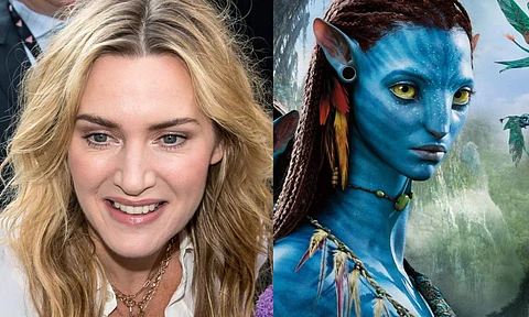 (L) Kate Winslet; (R) Poster from Avatar