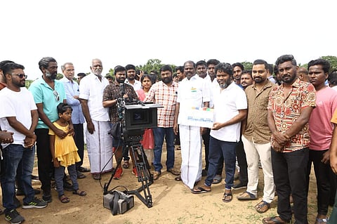 PA Ranjith and crew of upcoming film