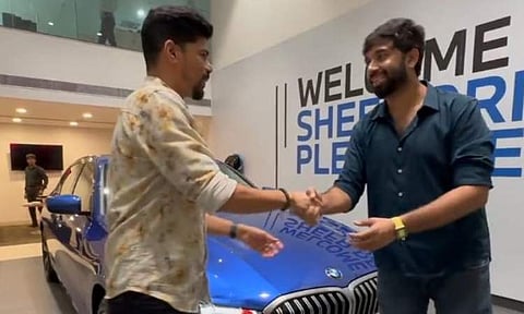 Producer Vinod Kumar gifts BMW to Adhik Ravichandran following Mark Antony's success