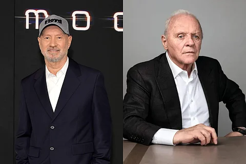 Roland Emmerich and Anthony Hopkins