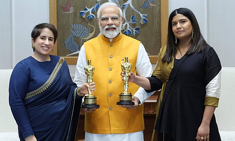 PM Modi meets the makers of The Elephant Whisperers