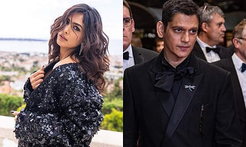 Cannes 2023: Mrunal Thakur shines in silver sari, Vijay Varma looks sharp in black suit; see pics
