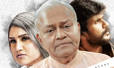 First look poster of Radha Ravi's Kadaisi Thotta out