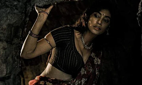 Anukreethy Vas' character poster from Tiger Nageswara Rao is out