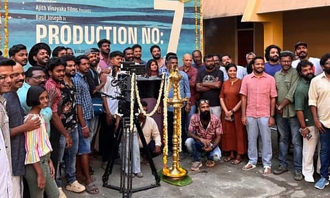 A still from Basil Joseph's new film's pooja function