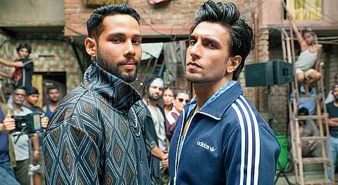 Siddhant Chaturvedi (left) and Ranvir Singh (right) in Gully Boy