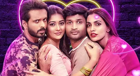 Mix-Up stars Akshara Gowda, Kamal Kamaraju, Adarsh Balakrishna, and Pooja Jhaveri
