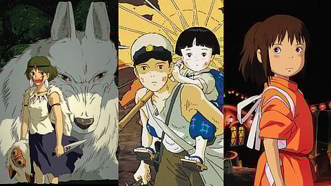 Stills from some Studio Ghibli films
