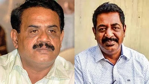 Producer E Krishnappa (left) and director Yogaraj Bhat (right)