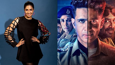 Harleen Sethi (left) and a poster of Bad Cop