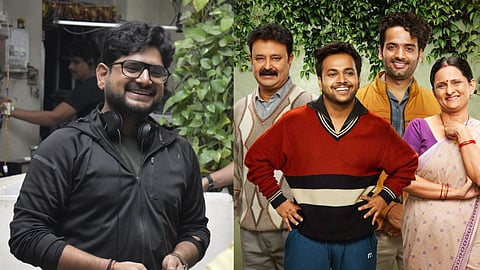 Shreyansh Pandey and the poster of Gullak 4