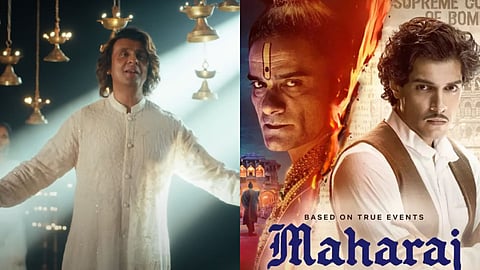 Sonu Nigam from the music video and the poster of Maharaj