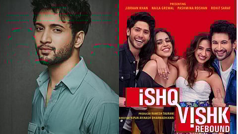 Rohit Saraf and the poster of Ishq Vishk Rebound 