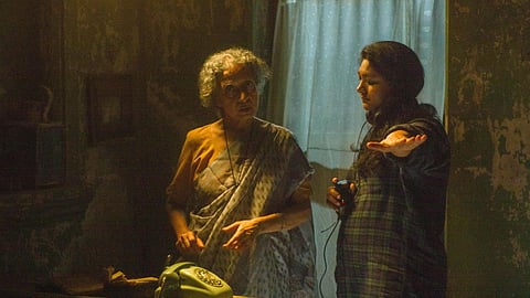 Nidhi (Right) on the sets of her film, Sad Letters of an Imaginary Woman