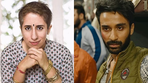 Guneet Monga (Left) and Raghav Juyal's still from the film (Right)