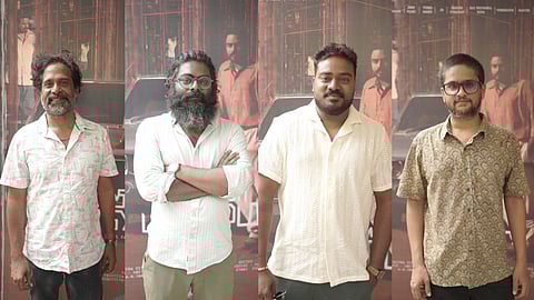 From L to R (Guru Somasundaram, Rahul Kabali, actor JD, composer K)
