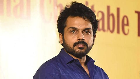 Karthi pays respect to the dead stuntman of Sardar 2