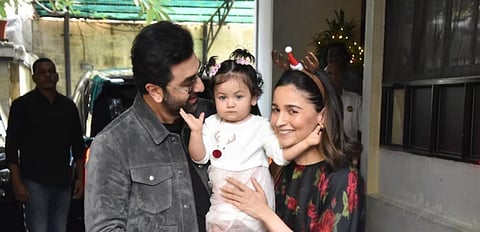Alia Bhatt along with Ranbir Kapoor and daughter Raha