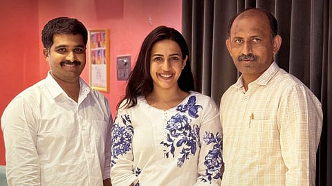 Niharika with Vamsi Nandipati and Manyam Ramesh