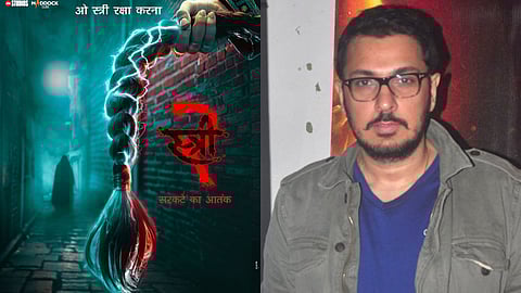 A poster of Stree 2 (left) and producer Dinesh Vijan